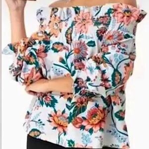 Tuckernuck Marguerite Floral Off-Shoulder Blouse